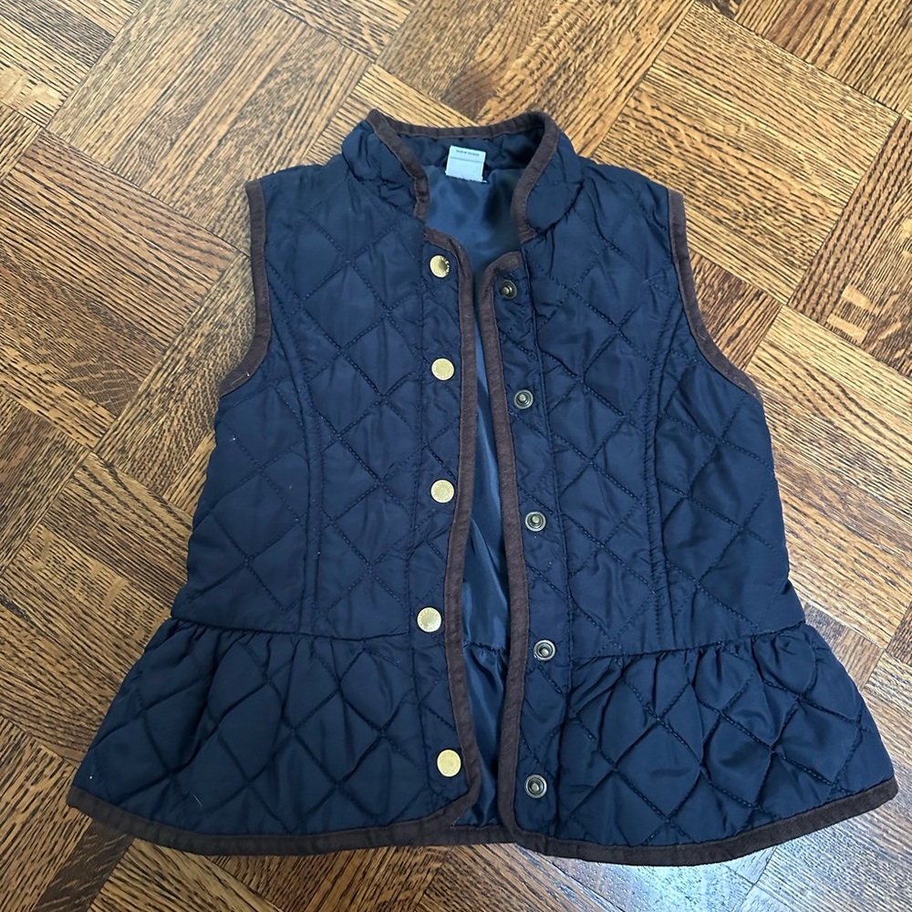 Janie and Jack Quilted Vest with Dark Trim